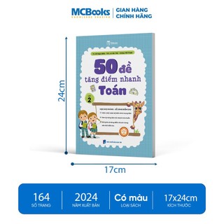Sách - 50 Đề tăng điểm nhanh Lớp 2 - Bài tập nâng cao, tổng hợp kiến thức Tiểu Học - Phân loại lẻ/combo