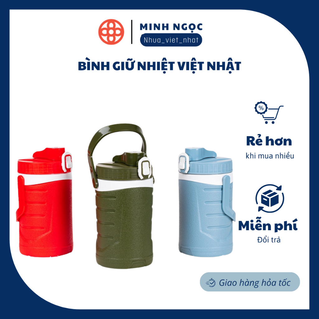 Bình giữ nhiệt VIỆT NHẬT siêu bền đẹp tiện lợi ủ nóng lạnh chất lượng cao dung tích 1L, 2L, 3L AMIZIN