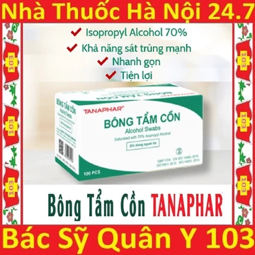 Hộp 100 miếng gạc tẩm cồn sát khuẩn, bông tẩm cồn y tế, cồn khô Alcohol Pads dùng trong y tế và làm đẹp, làm móng
