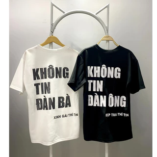 Áo Phông Unisex (KHÔNG TIN ĐÀN ÔNG/ĐÀN BÀ) Hình In Nhũ Kim Tuyến - Chất Poly Mịn Form Rộng Thụng Siêu Hot Hit 2024