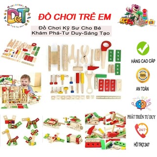 Bộ đồ chơi , Hộp đồ chơi kỹ sư  nghề sửa chữa kỹ thuật cho bé giúp bé phát triển tư duy sáng tạo ( kỹ sư gỗ )