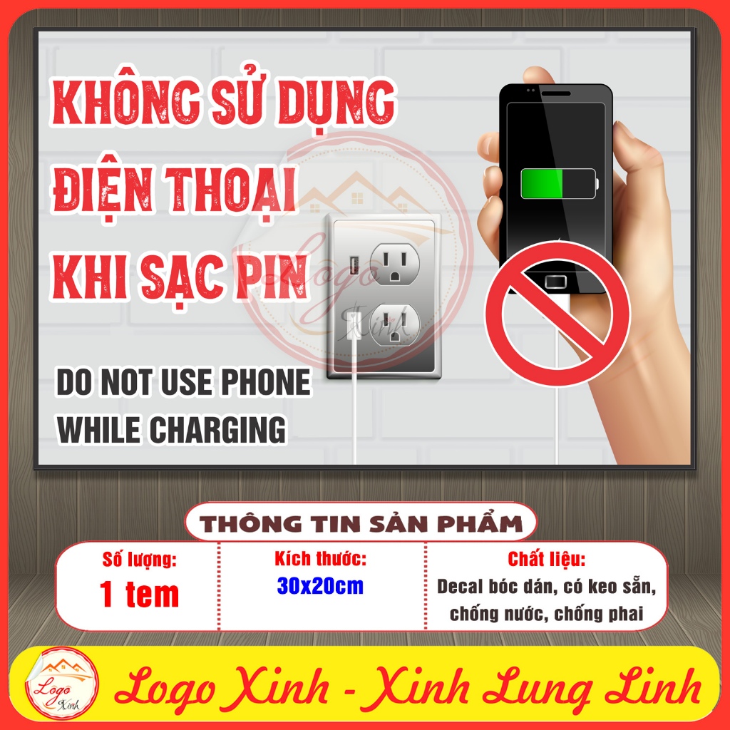 Tem Sticker Decal Dán Nhắc Nhở Không Sử Dụng Điện Thoại Trong Khi Đang ...