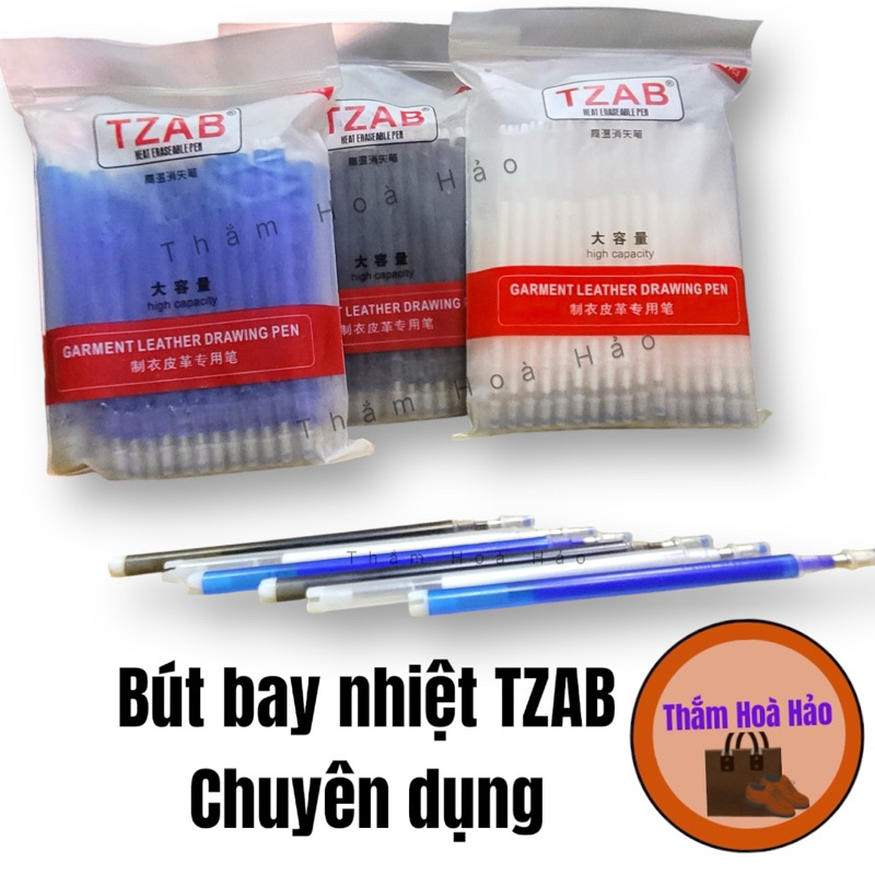 (100 cây) Viết bay nhiệt hiệu TZAB chuyên dụng lấy dấu lên vải, da ...