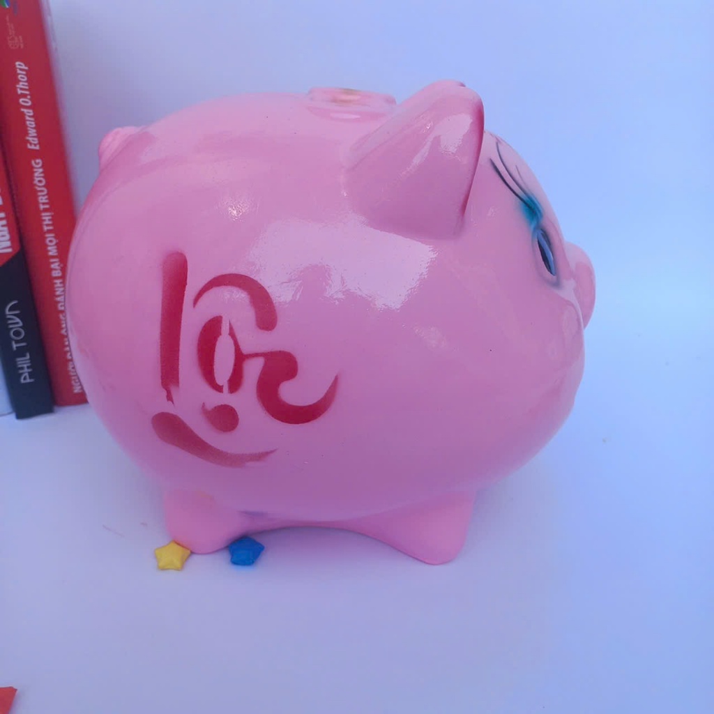 Lợn đất heo đất ống tiết kiệm size vừa cute đáng yêu-heodattintin