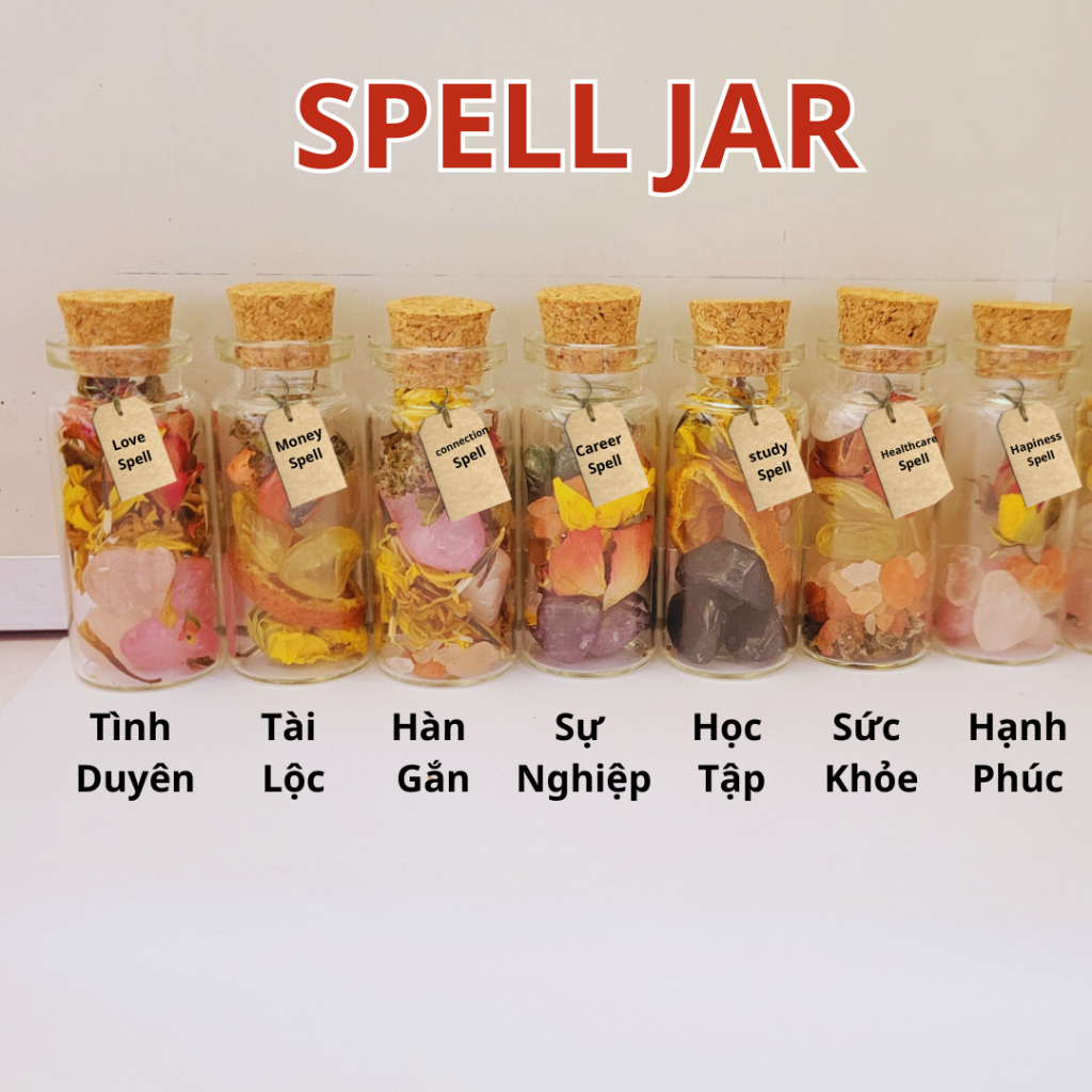 Spell jar- lọ manifest tình duyên, sự nghiệp, tài lộc, học tập thi cử may mắn