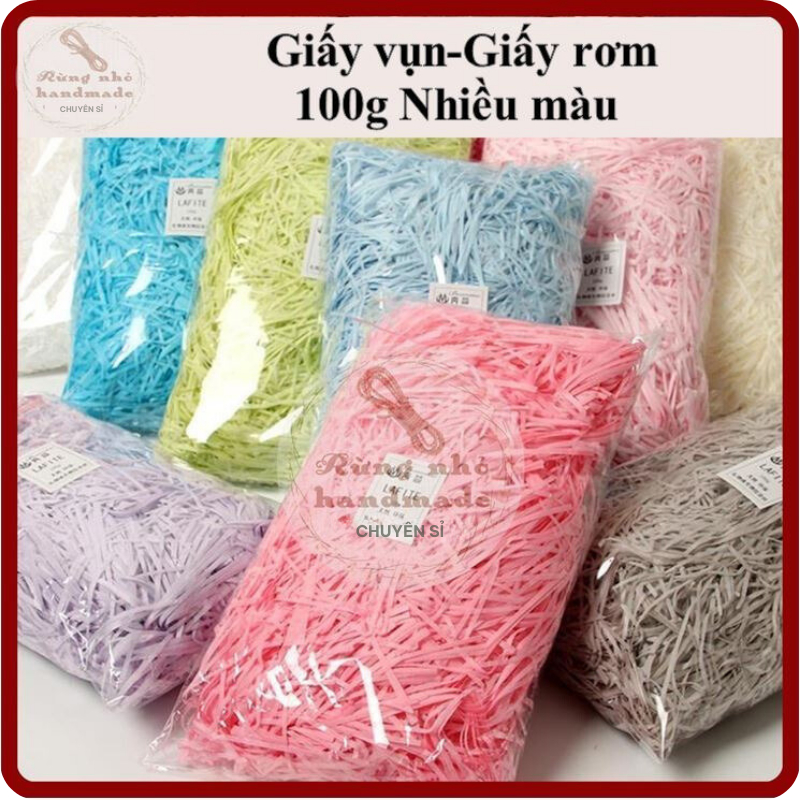 Giấy vụn, giấy rơm, loại mềm đẹp, 100g giấy, có 25 màu, loại mềm đẹp ...