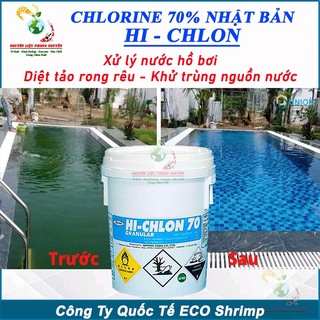3kg Clo Nhật Bản HI - CHLON 70%, Tấy Rêu,Tảo, Xử Lý Nước Hồ Bơi, Khử Trùng Nhà Cửa