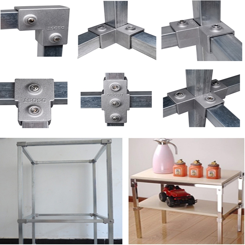 Khớp nối sắt hộp vuông , khớp nối nhanh 25x25mm tặng kèm khóa lục giác