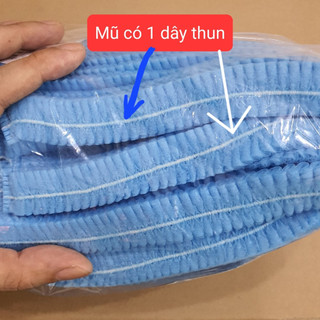 -(MŨ 1 DÂY CHUN) Mũ đội đầu, mũ trùm tóc thích hợp cho spa thẩm mỹ, nhà máy, xí nghiệp, đầu bếp