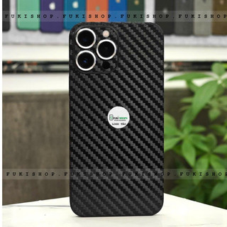 Miếng dán Skin Mặt lưng Vân Carbon Đen Dành cho 15 pro max 14 pro max 13 pro max 12 pro max 11 pro max - Fukishop