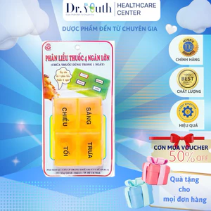 Dụng Cụ Phân Liều Thuốc 4 Ngăn Size Lớn,Hỗ Trợ Ghi Nhớ,Uống Thuốc Đều Đủ Hằng Ngày,Nhựa Cao Cấp,An Toàn Cho Người Dùng