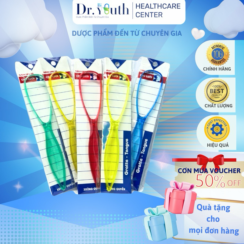 Thìa cạo lưỡi Y tế Thành Long,Sạch Bay Mảng Bám Lưỡi,Hạn Chế Sâu Răng Lợi,Giảm Hôi Miệng,Chăm Sóc Miệng Hiệu Quả