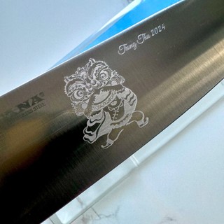 Dao bếp thái đa năng cao cấp Santoku KATANA Basic cán nhựa thép không gỉ - phiên bản Trung thu 2024