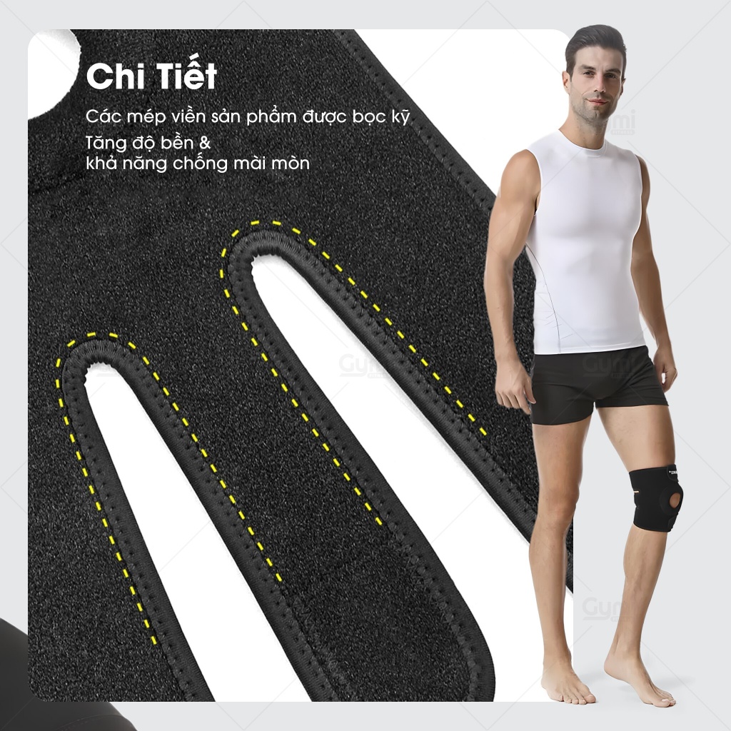 Băng Bảo Vệ Đầu Gối Aolikes A-7616 - Đai Dán Gối Khi Tập Gym Tập Thể Thao Cao Cấp Chính Hãng - AL7616
