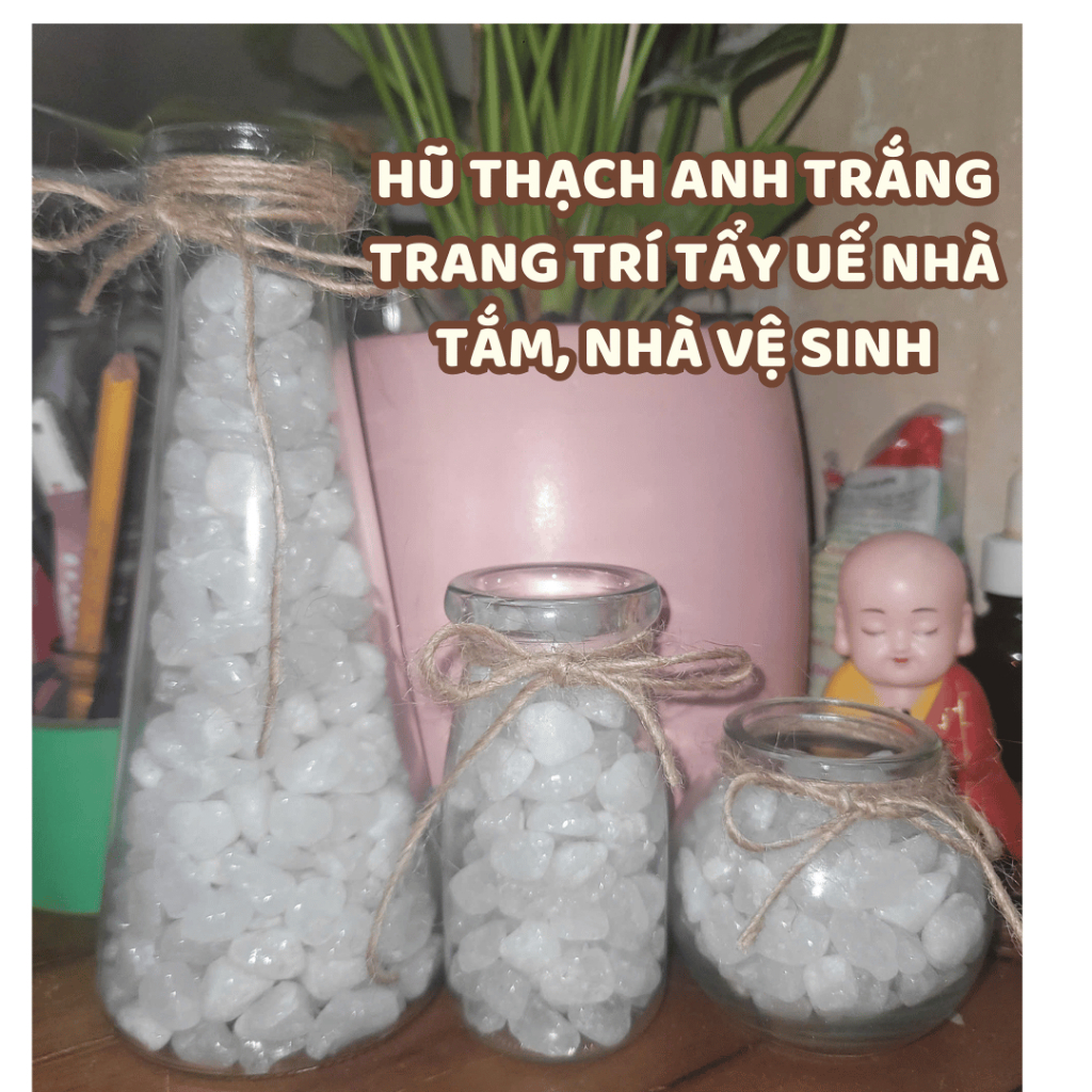 Thạch Anh Tự nhiên Thanh Tẩy Uế Khí trang trí nhà vệ sinh, nhà tắm bảo bình thủy