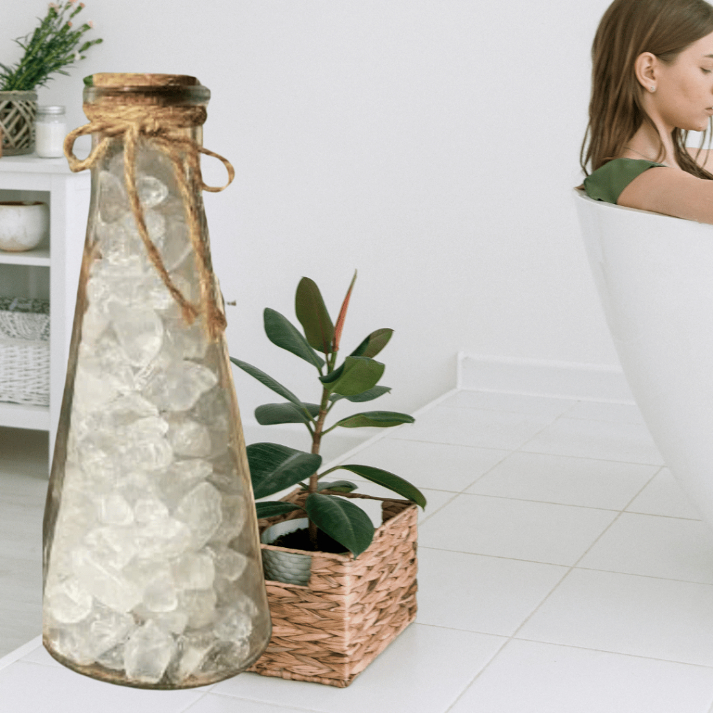Thạch Anh Tự nhiên Thanh Tẩy Uế Khí trang trí nhà vệ sinh, nhà tắm bảo bình thủy