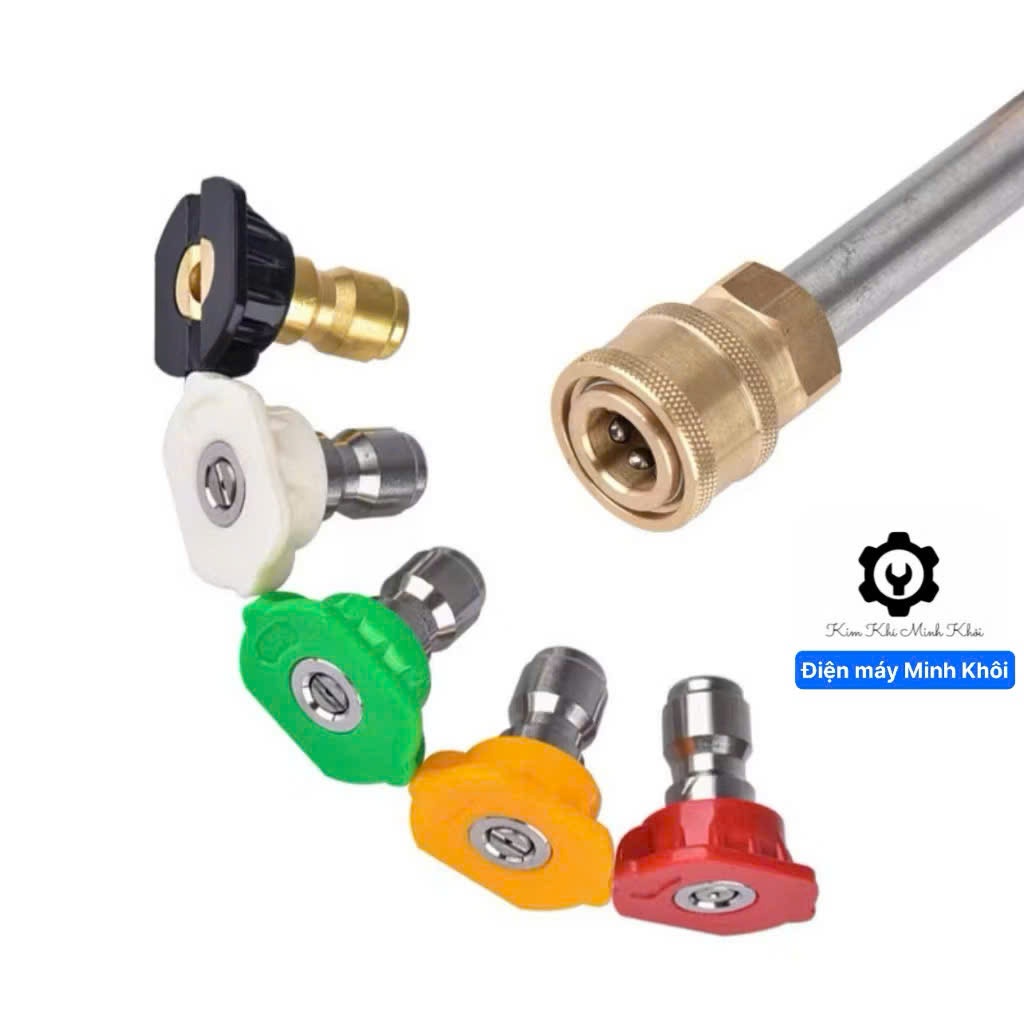 Bộ 4 béc máy rửa xe cao áp từ 0 - 40 độ lỗ 1.2MM 1.4MM 1.6MM 2MM| Đầu béc máy rửa xe áp lực cao | BigBuy360 - bigbuy360.vn