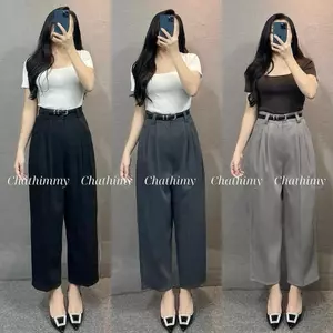 Quần baggy công sở nữ dáng thụng lưng cạp cao tôn dáng, chất vải gold cao cấp( Q01)CTM