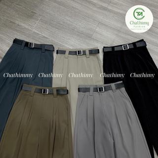 Quần baggy công sở nữ dáng thụng lưng cạp cao tôn dáng, chất vải gold cao cấp( Q01)CTM