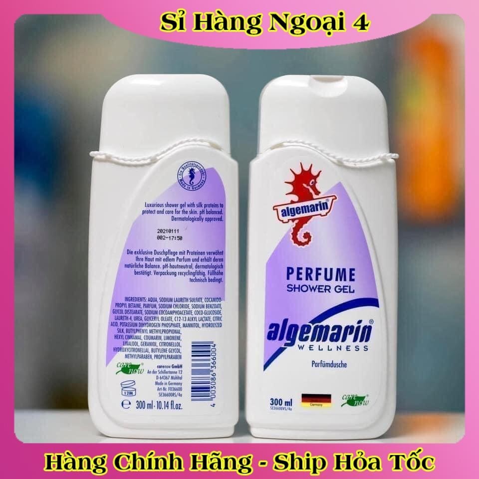Sữa tắm cá ngựa hương nước hoa ALGEMARIN Exclusive Perfume Shower Gel chai nhọn/vuông 300/600ml của Đức