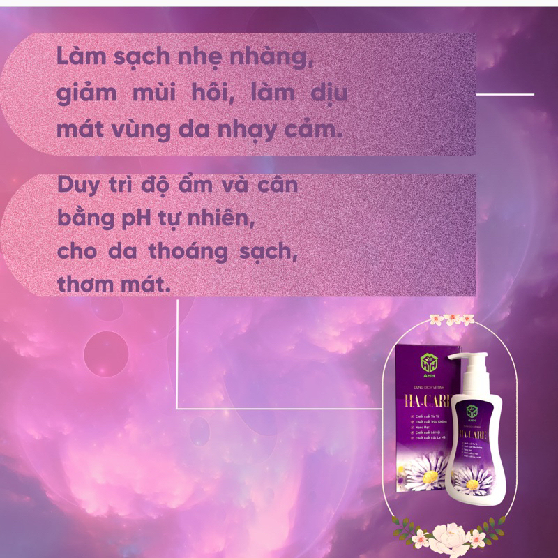 Dung Dịch Vệ Sinh Phụ Nữ Hacare Làm Sạch Nhẹ Nhàng Giảm Mùi Duy Trì Độ Ẩm Cho Da Thơm Thoáng
