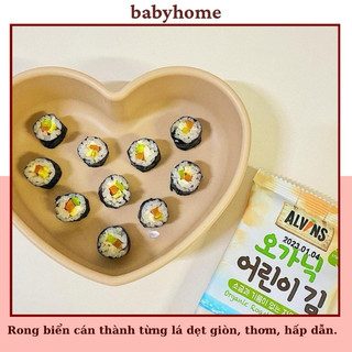 Rong biển hữu cơ tách muối cho bé Alvins