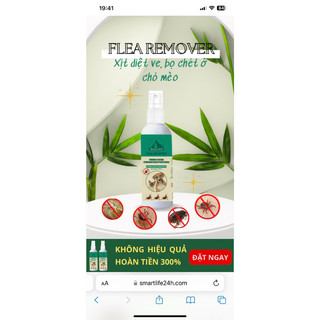 ✅ FLEA REMOVER- Dung dịch xịt diệt ve,bọ chét, rận chó , mèo