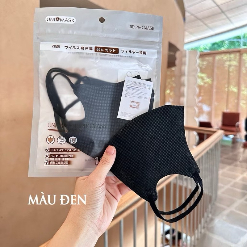 UNICARE Combo 100 Chiếc Khẩu trang UNICARE 6D ProMask Kháng Khuẩn Quai Chun Mềm Mại ,không Đau Tai 3 Lớp Kháng Khuẩn