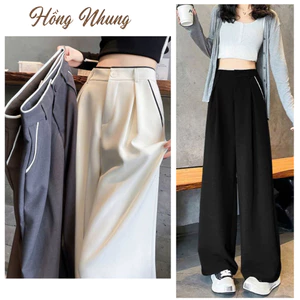 Quần ống rộng culottes dài 100cm 1 khuy hót tren