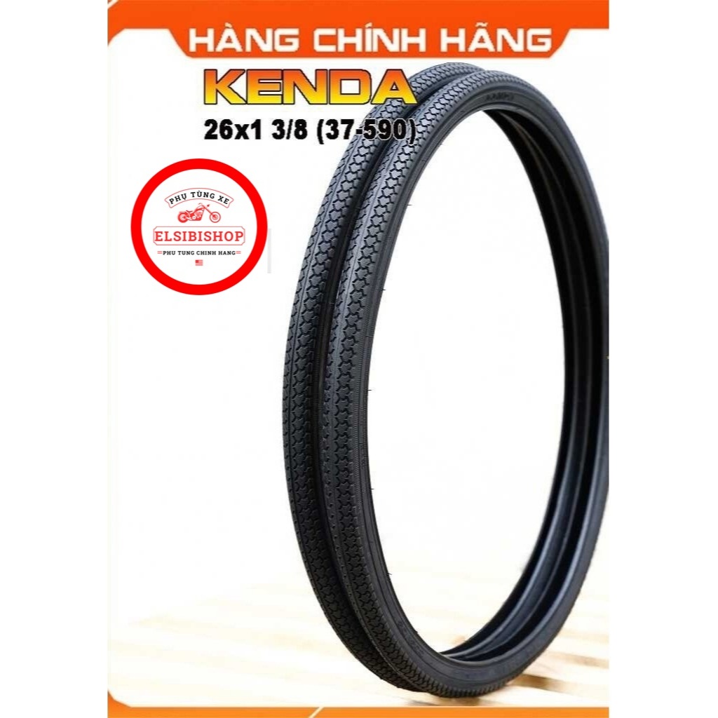 2x Kenda Fahrradreifen 26 X 1 3/8 (37-590) Inkl. Schläuche – Schwarz Für Citybikes & Vintage-Räder
