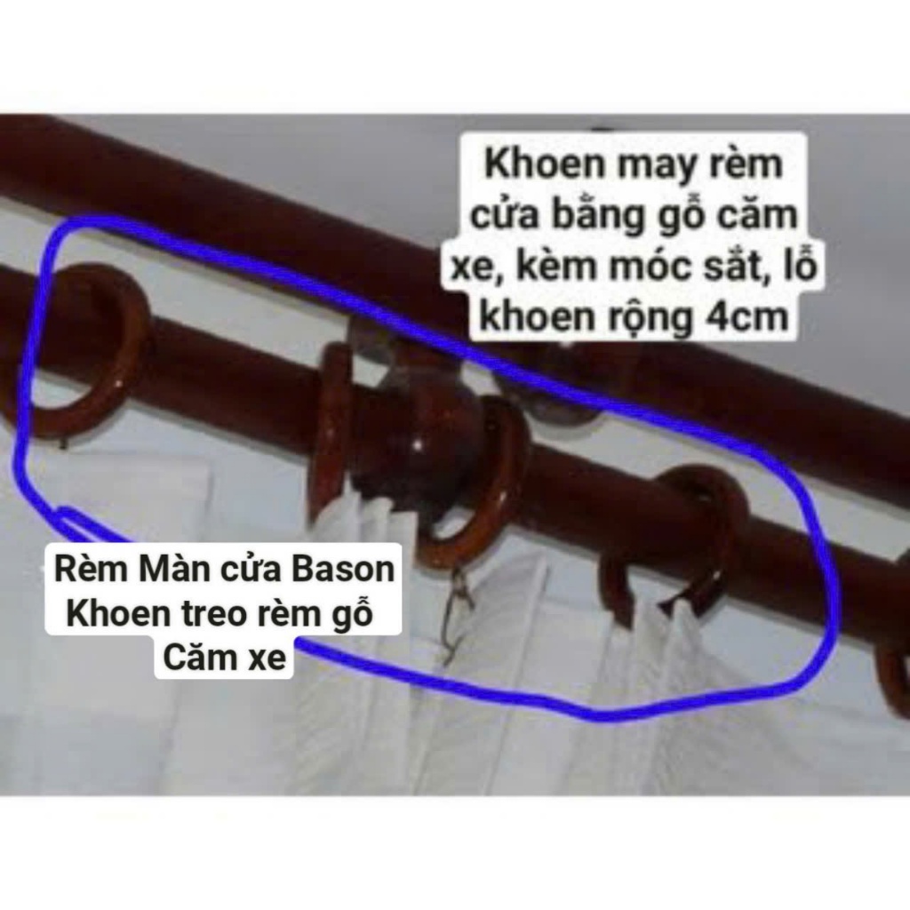 Khoen Gỗ Treo Rèm, Treo Màn Cửa Bằng Gỗ Căm Xe | Shopee Việt Nam