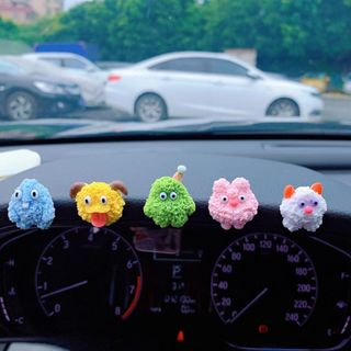 Bộ Mô Hình 5 QUÁI VẬT Hoạt Hình Mini Cute Siêu Dễ Thương - Trang Trí Nội Thất Xe Hơi - Có Đi Kèm Keo Chống Trượt