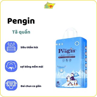 (XẢ KHO)Tã Quần Tiny Pengin Dành Cho Trẻ Em size M/L/XL/XXL/XXXL/4XL/5XL Túi 50 miếng - 23h.shop