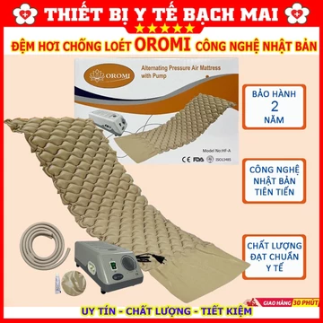 Nệm Hơi Chống Loét OROMI Công Nghệ Nhật Bản - Đệm Chống Lở Loét Bằng Hơi Cho Người Nằm Lâu, Liệt, Bệnh Nhân, Người Già