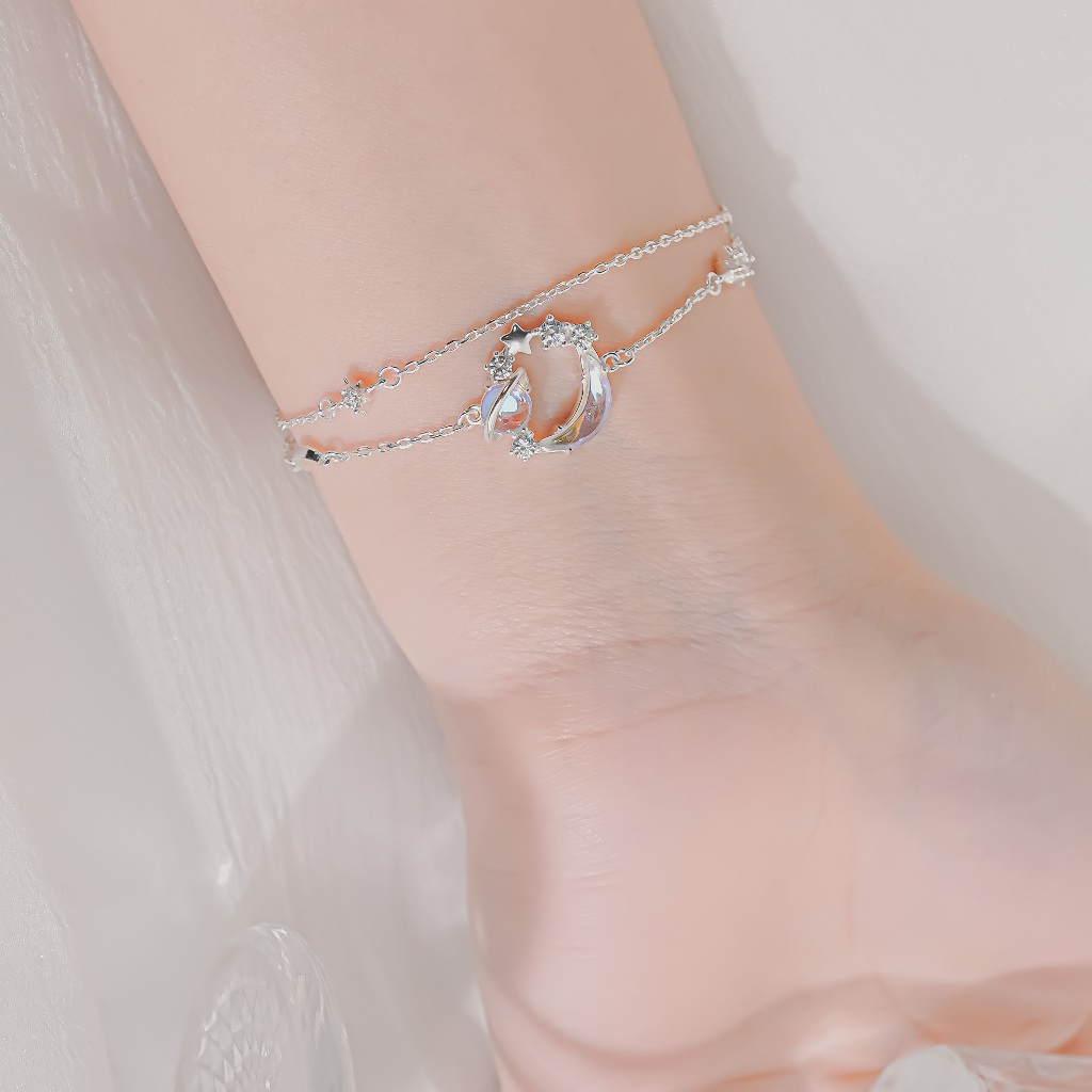 Ảnh Lắc tay bạc CDE Star Moonstone Bracelet Silver CDE2257 4