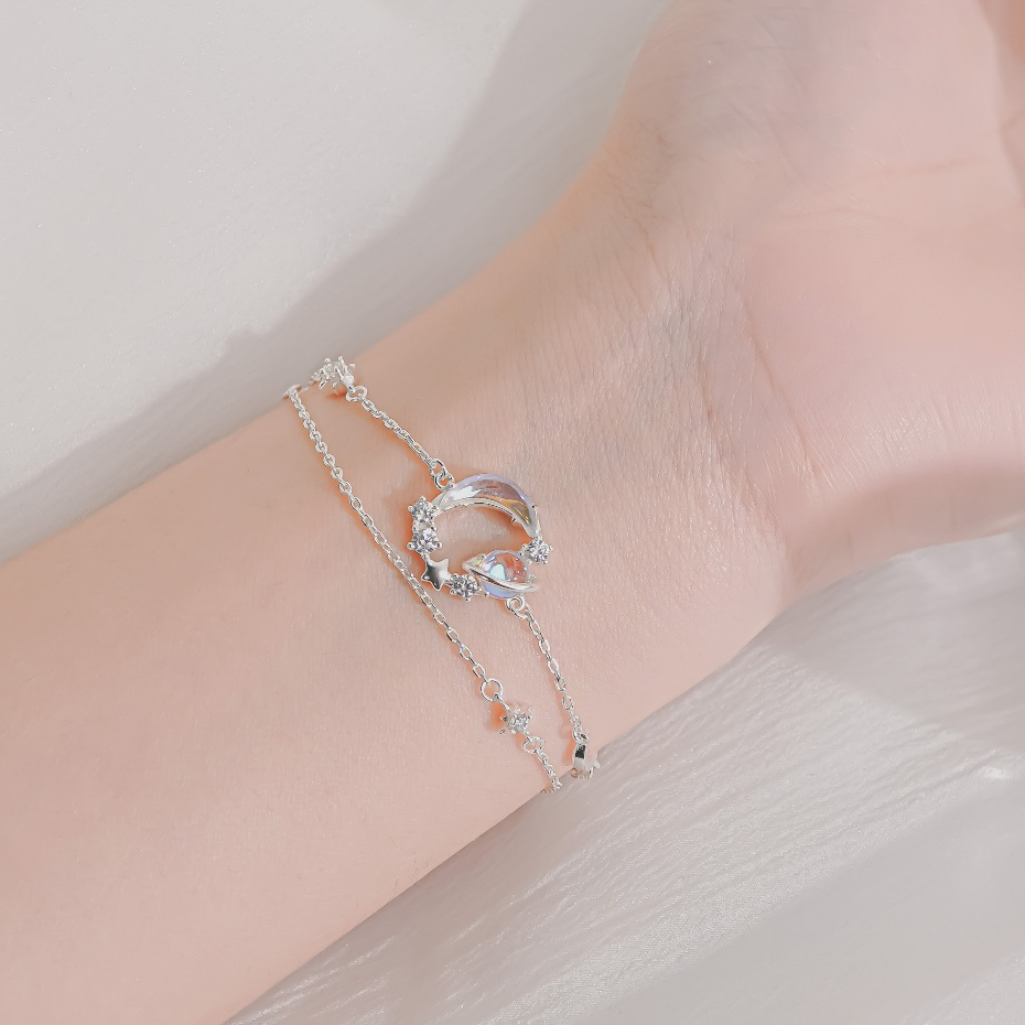 Ảnh Lắc tay bạc CDE Star Moonstone Bracelet Silver CDE2257 3