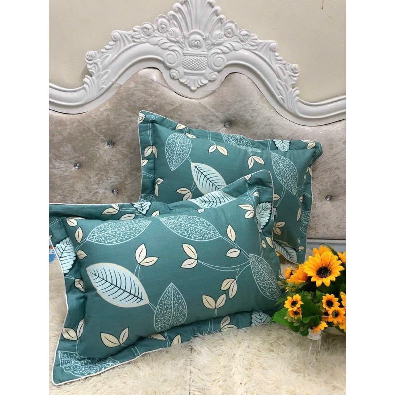 Gối Nằm Cotton 100% 40x60cm, Ruột Bông Trắng Tinh Khiết, Vỏ Cotton 100% Có Khoá Kéo Để Tháo Giặt