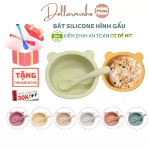 Bát ăn dặm kèm thìa cho bé mới tập ăn