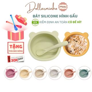 Bát ăn dặm kèm thìa cho bé mới tập ăn