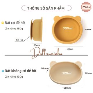 Bát ăn dặm kèm thìa cho bé mới tập ăn