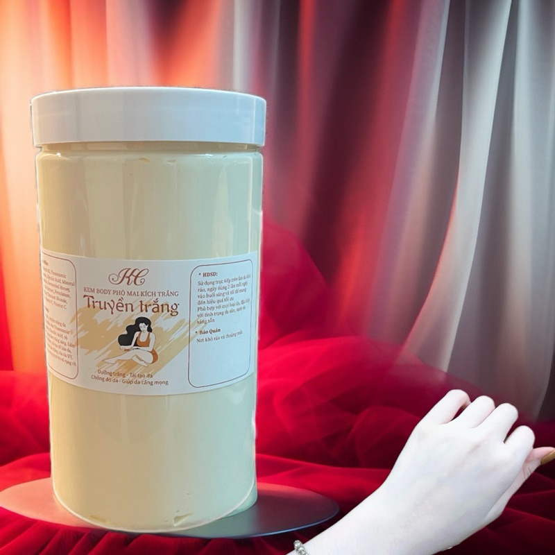 Combo 1kg Kem Body Dưỡng Trắng Da  + 1kg Tẩy Da Chết Sữa Dừa Giúp Làm Sạch, Nâng Tone Da