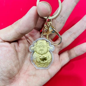 Sỉ 10 Cái Móc khóa Thần Tài Khai Lộc 24k May Mắn Phong Thủy ngày vía thần tài
