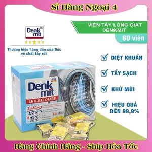 BÁN LẺ 10 Viên tẩy lồng giặt Denkmit siêu sạch của Đức, vệ sinh lồng máy giặt [Hot]