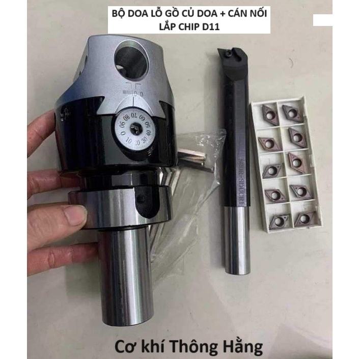 Bộ dao doa lỗ có tăng chỉnh chuôi trụ + Đầu Doa lắp cán tiện SDUCR11 ...