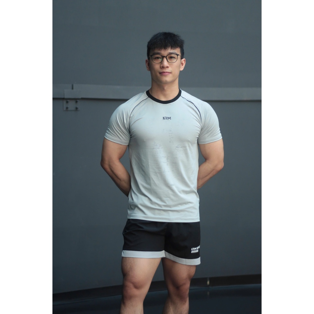 Áo Tập Gym Nam ARM BodyFit Phối Viền,  Áo Thể Thao Nam Chất Liệu Co Giãn, Vận Động Thoáng Mát