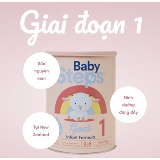 Sữa Dê Baby Steps New Zealand Số 1 2 3 - Đạm A2 Dịu Nhẹ Giúp Bé Tiêu Hóa Tốt Phát Triển Toàn Diện