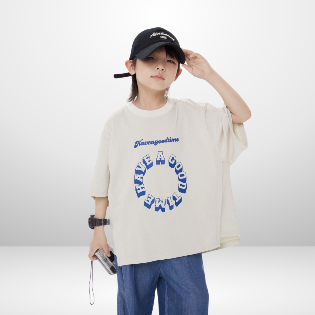 Áo Thun Ngắn Tay Mùa Hè Cho Bé Trai, Bé Gái In Hình Năng Động, Cổ Tròn B549 | JJ Kids Fashion