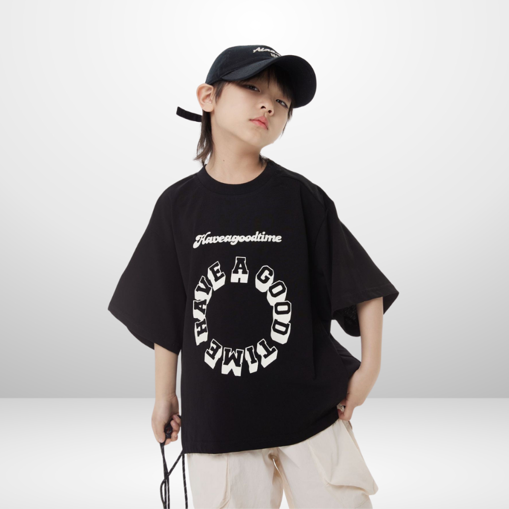 Áo Thun Ngắn Tay Mùa Hè Cho Bé Trai, Bé Gái In Hình Năng Động, Cổ Tròn B549 | JJ Kids Fashion