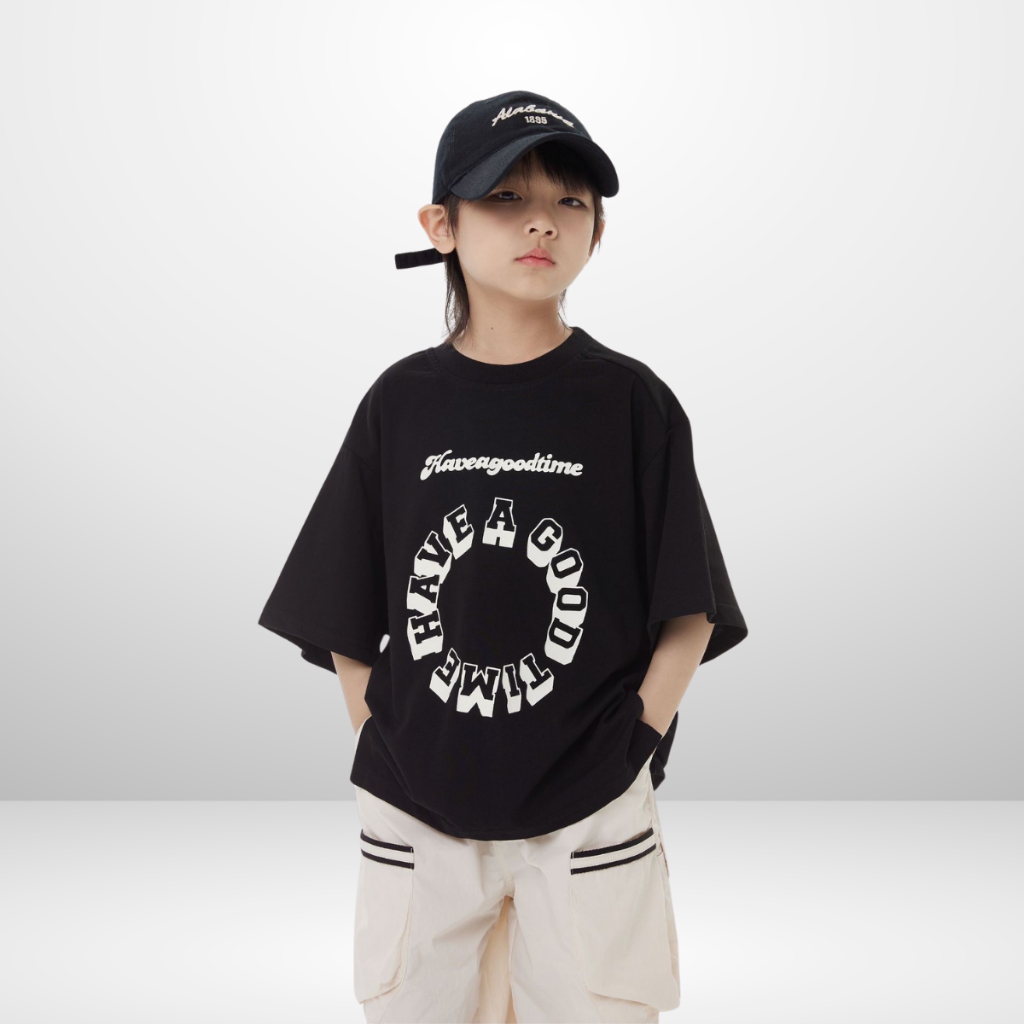 Áo Thun Ngắn Tay Mùa Hè Cho Bé Trai, Bé Gái In Hình Năng Động, Cổ Tròn B549 | JJ Kids Fashion