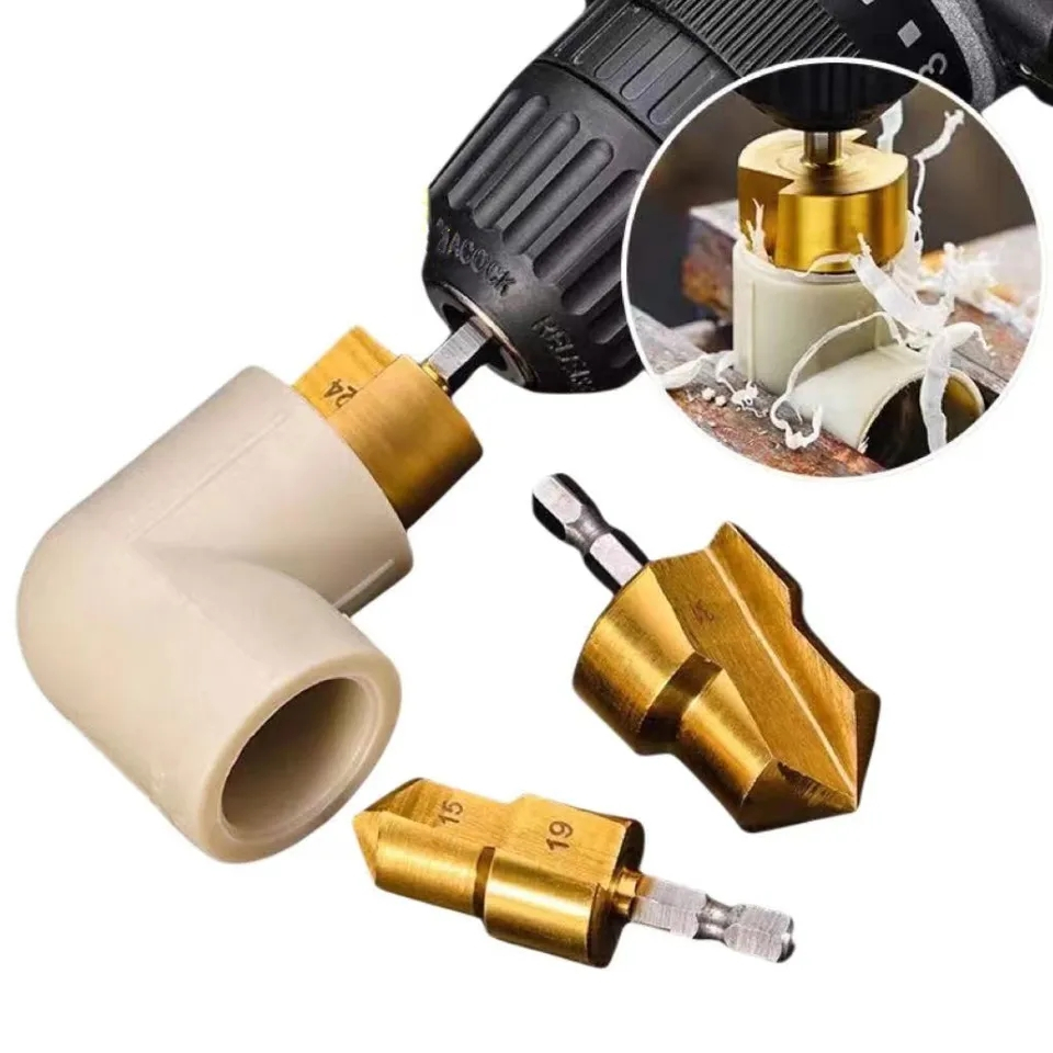 Mũi khoan khoét ống nhựa PPR chuyên sửa ống nhựa bị hỏng khoan nong ống nhựa chuôi lục giác phi 20-25-32mm